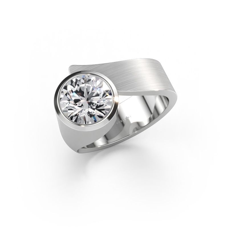 Bague Nakia 585 or blanc diamant synthétique 2.00 crt