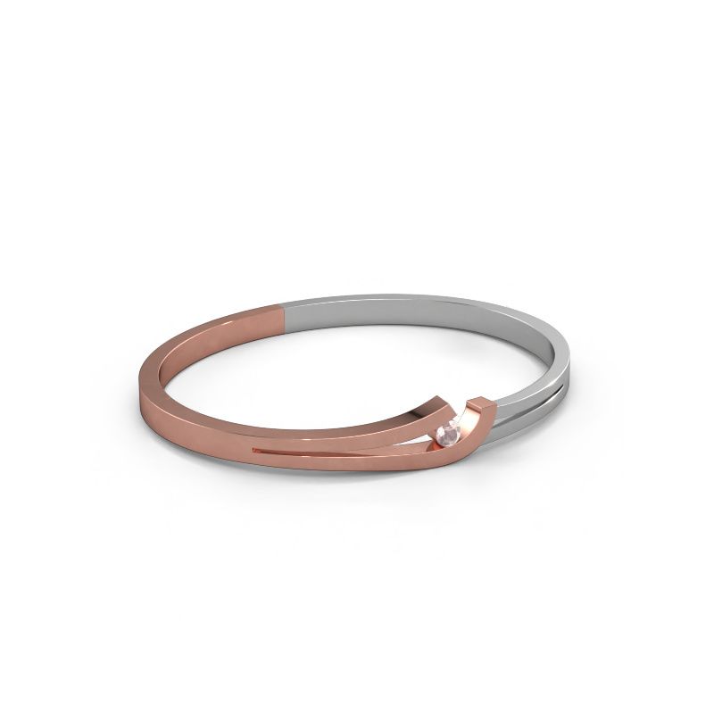 Bangle Yentl 585 rose gold morganite champagne 3.7 mm