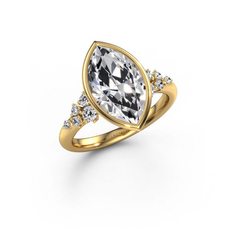Engagement ring Aliyah MRQ 585 gold lab grown diamond 3.266 crt