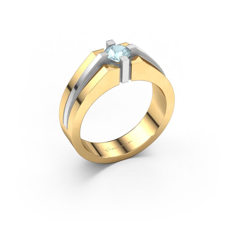 Herrering Kiro 585 gull akvamarin 5 mm