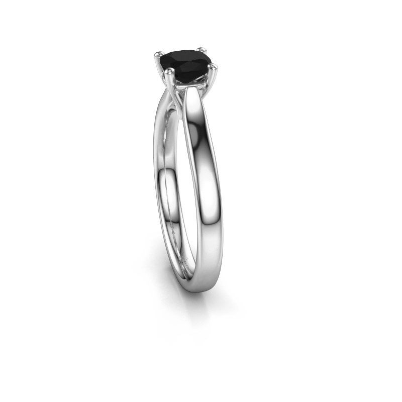 Afbeelding van Verlovingsring Mignon cus 1 950 platina zwarte diamant 0.70 crt