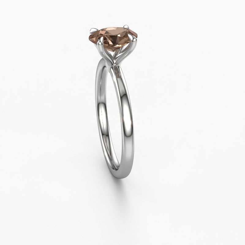 Image of Engagement Ring Crystal Ovl 1<br/>950 platinum<br/>Brown diamond 1.10 crt