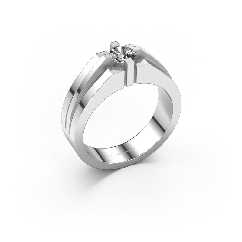 Men's ring Kiro 585 white gold diamond 0.50 crt