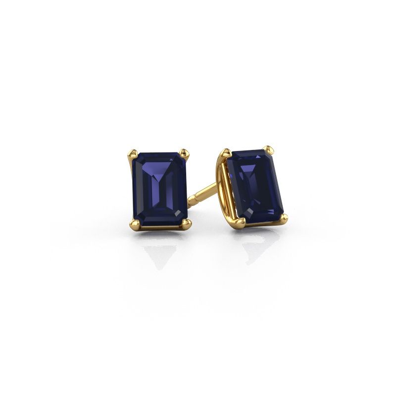 Stud earrings Sam EME 585 gold sapphire 7x5 mm