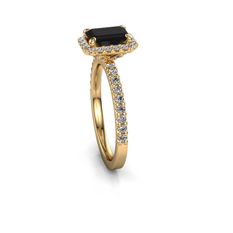 Afbeelding van Verlovingsring Miranda Eme<br/>585 goud<br/>Zwarte diamant 1.845 crt