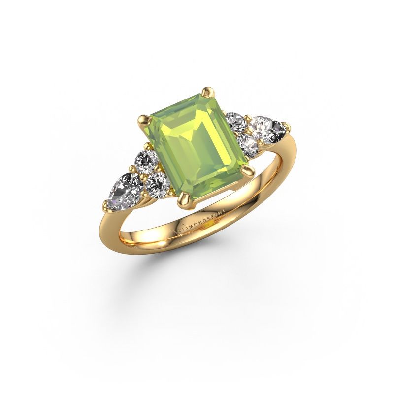 Promise ring Melani EME 585 gold peridot 9x7 mm