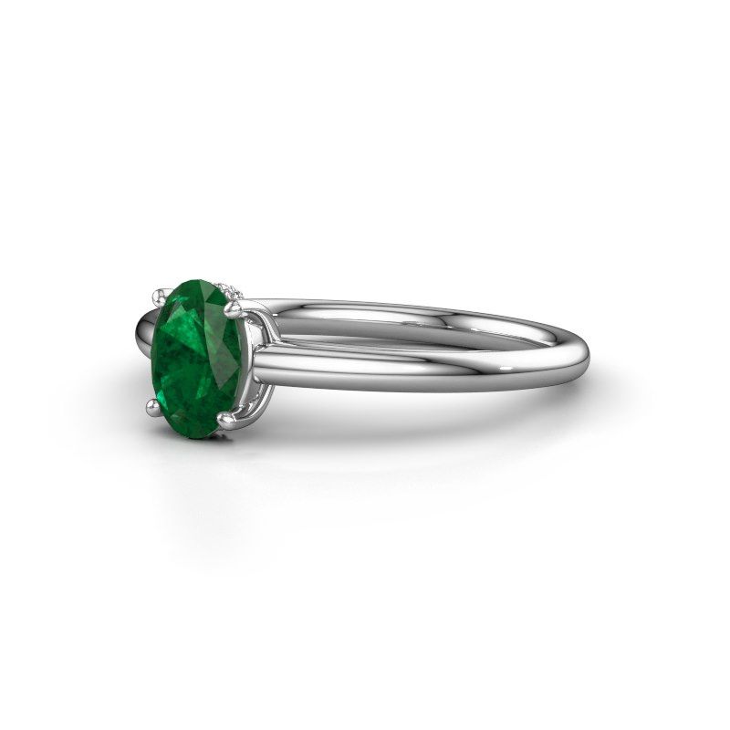 Bild von Verlobungsring haley ovl 1<br/>950 Platin<br/>Smaragd 7x5 mm
