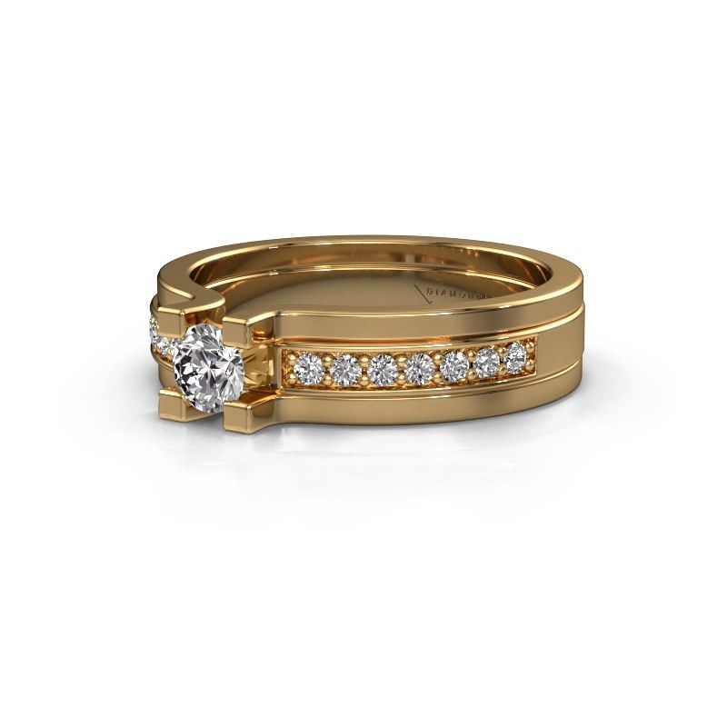 Afbeelding van Verlovingsring Myrthe 585 goud diamant 0.418 crt