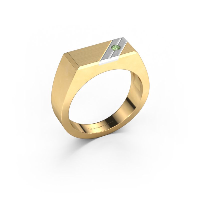 Herrenring Dree 5 585 Gold Turmalin grün 2.4 mm