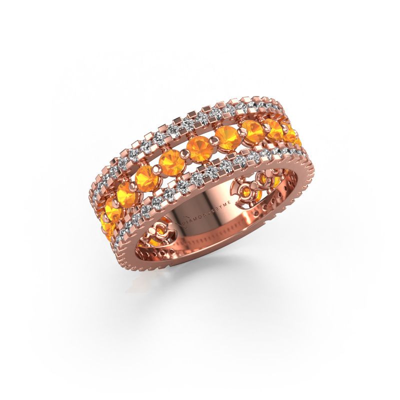 Ring Elizbeth 2 585 Roségold Citrin 2.4 mm