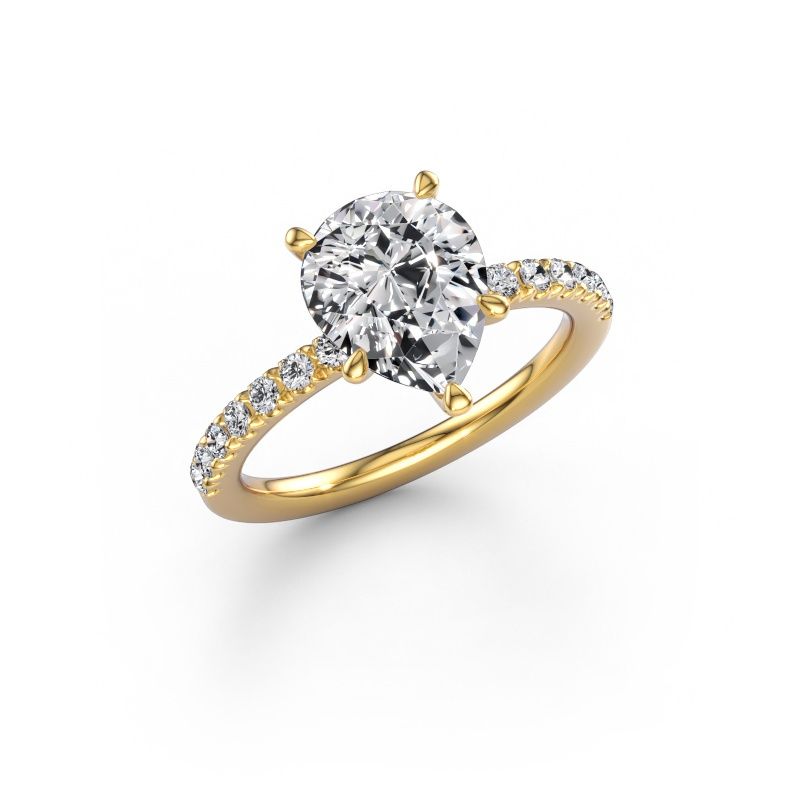 Engagement ring Crystal PER 2 585 gold diamond 2.10 crt