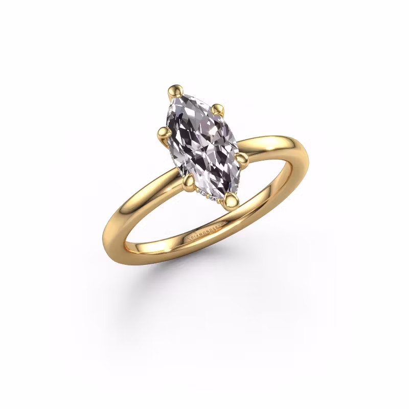 Engagement ring Simone MRQ 2 585 gold diamond 1.306 crt