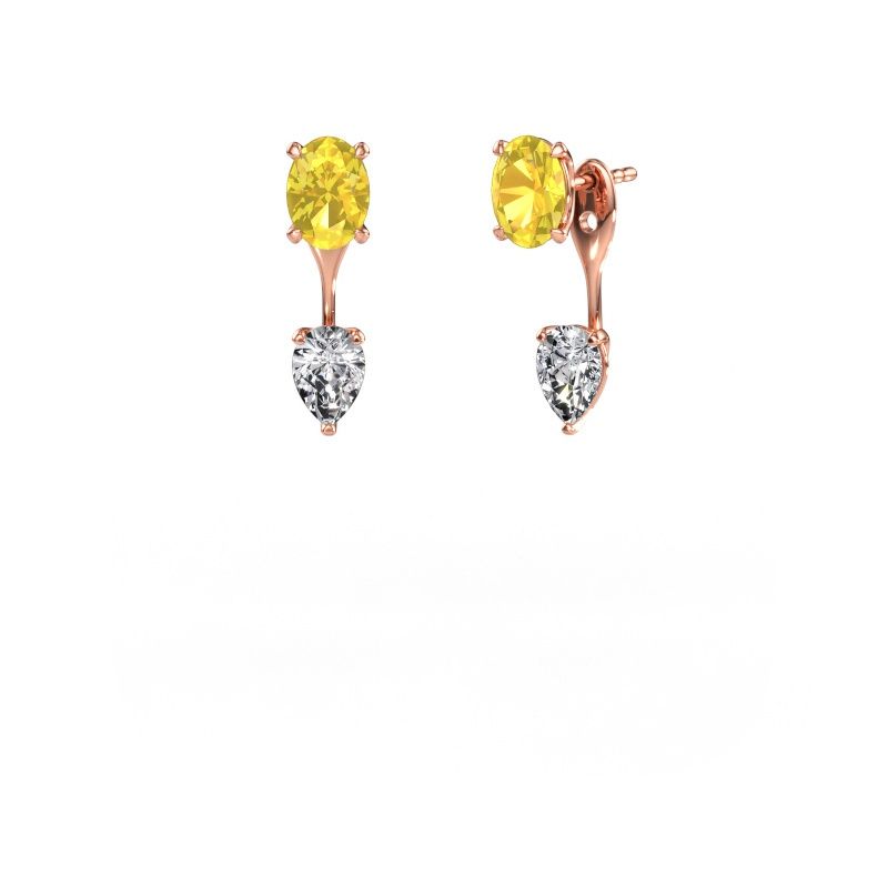 Ohrhänger Kate OVL-PER 585 Roségold Gelb Saphir 7x5 mm