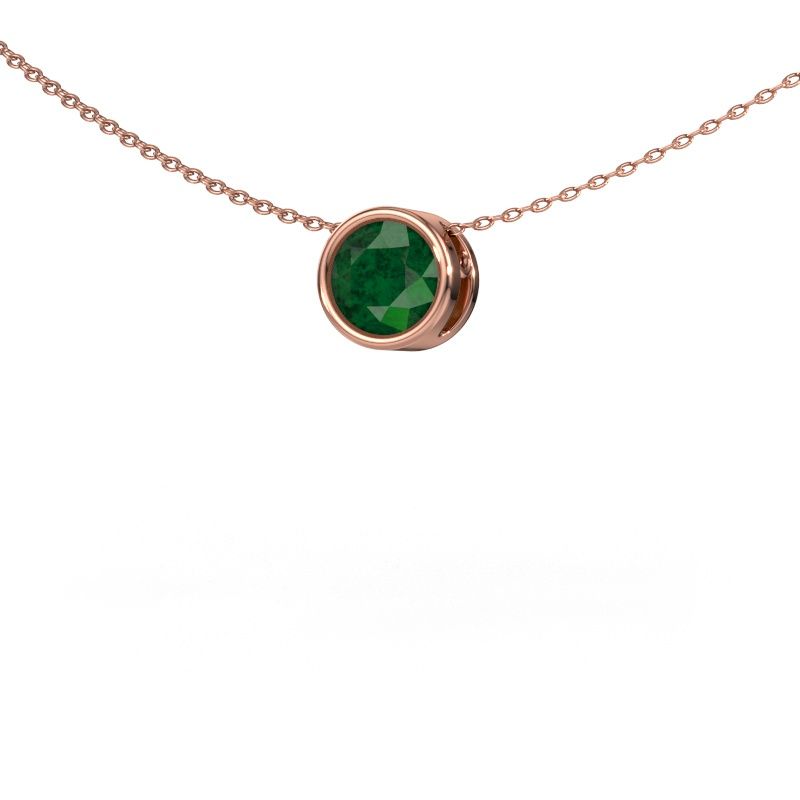 Pendentif Lavon RND 585 or rose emeraude 6.5 mm