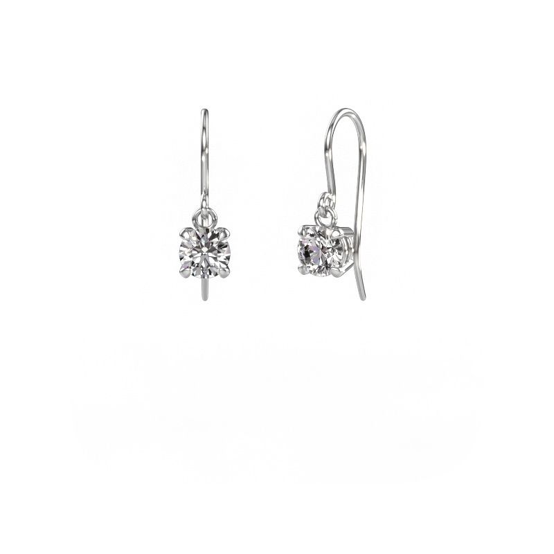 Pendants d'oreilles Laurie RND 1 950 platine diamant 0.60 crt