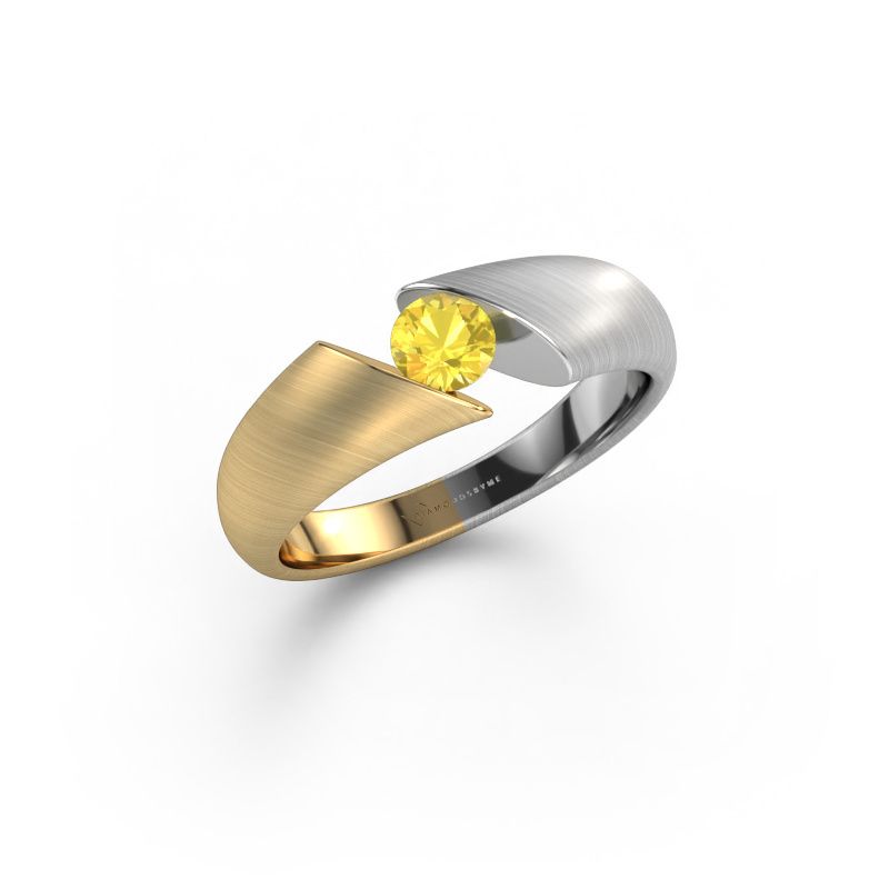 Ring Hojalien 1 585 goud gele saffier 4.2 mm
