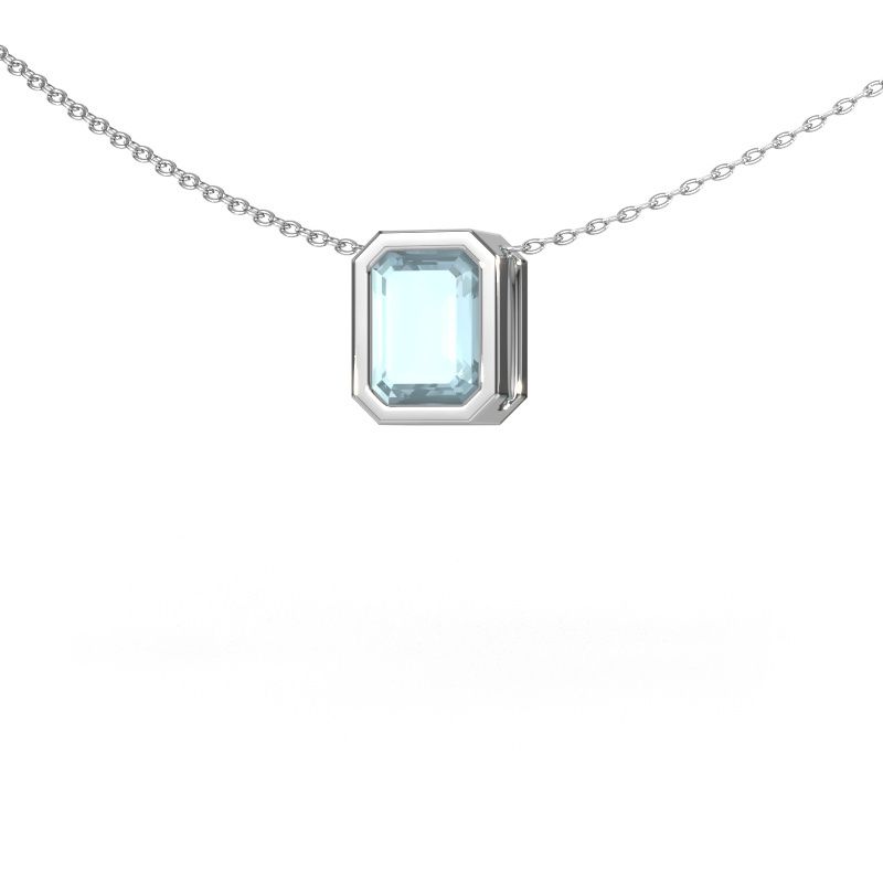 Pendant Lavon EME 585 white gold aquamarine 8x6 mm