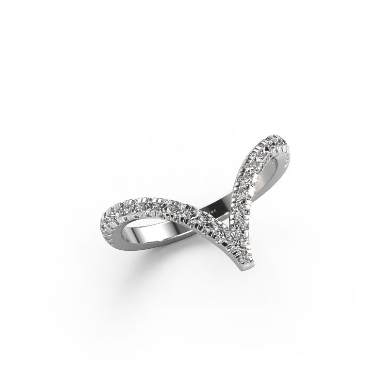 Ring Mirtha 585 white gold zirconia 1.5 mm