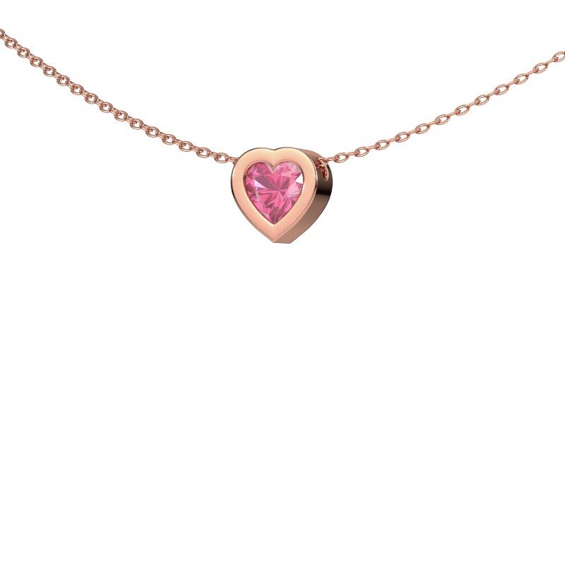 Pendant Tonja 585 rose gold pink sapphire 5 mm