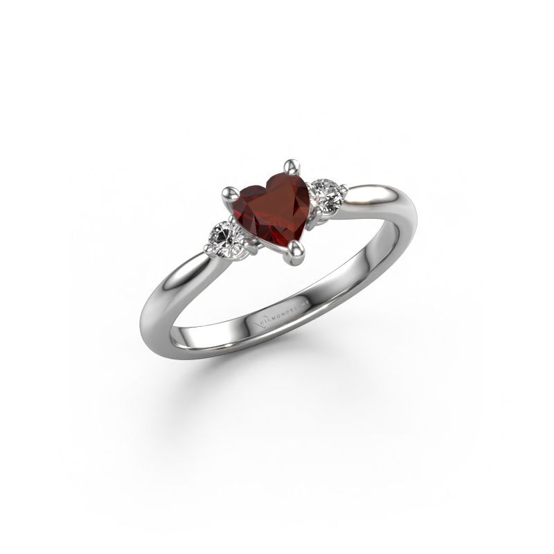 Verlobungsring Lieselot HRT 950 Platin Granat 5 mm