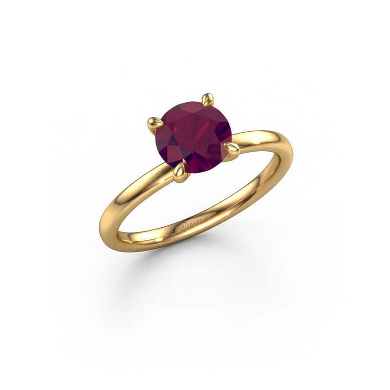 Verlobungsring Crystal RND 1 585 Gold Rhodolit 6.8 mm