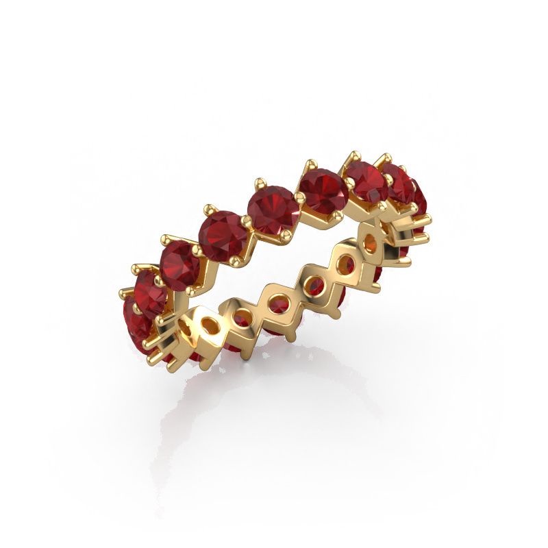 Aanschuifring Janie 3.4mm 585 goud robijn 3.4 mm
