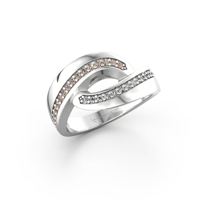 Ring Sharita 585 Weißgold Braun Diamant 0.24 crt