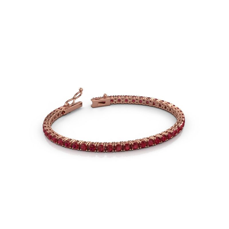 Bracelet tennis Shirley 3.4 585 rubis or rose 3.4 mm