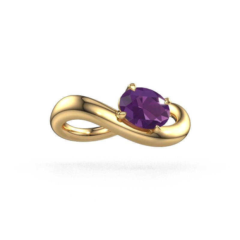 Verlovingsring Chloe OVL 585 goud amethist 7,5x5,5 mm