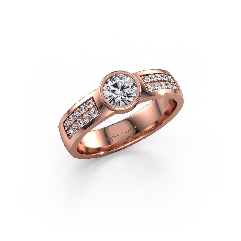 Verlobungsring Ise 3 585 Roségold Lab-grown Diamant 0.55 crt