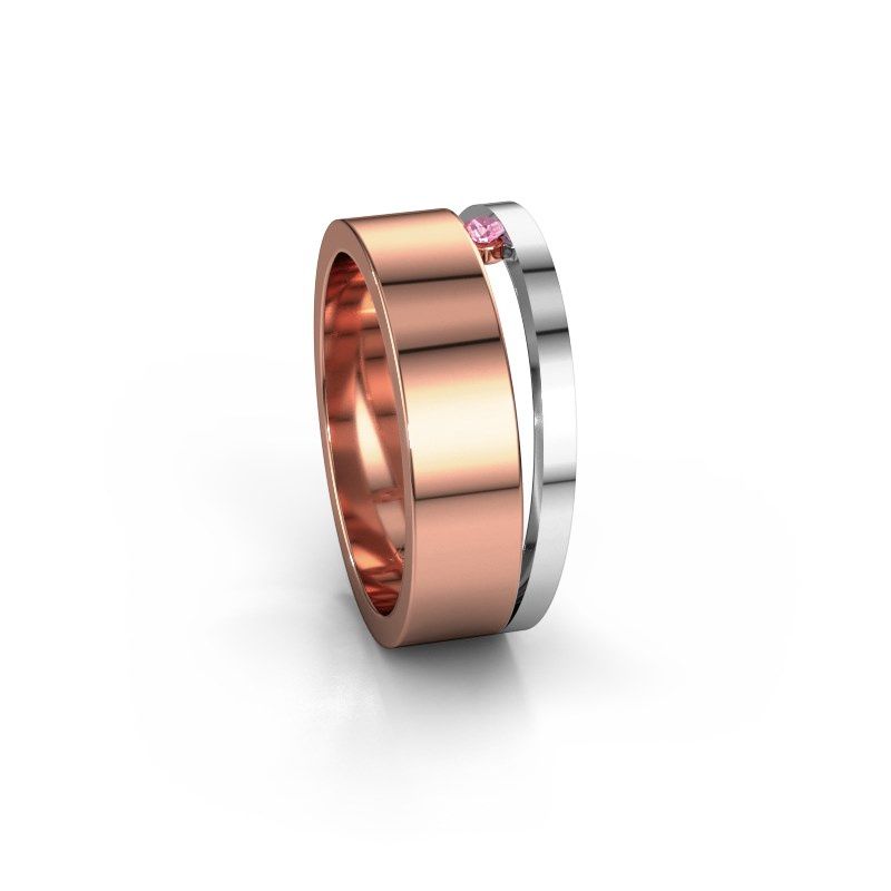 Afbeelding van Ring angie<br/>585 rosé goud<br/>Roze saffier 2 mm