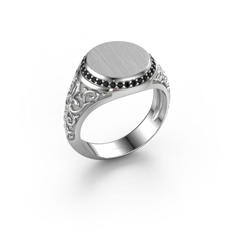Signet ring Moor 1 585 white gold