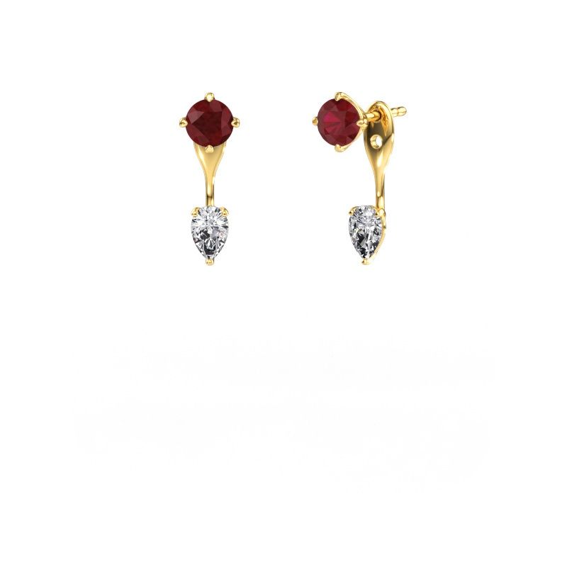 Pendants d'oreilles Kate RND-PER 585 or jaune rubis 5 mm
