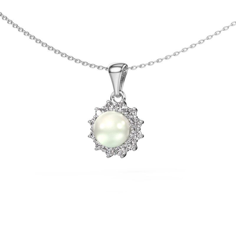 Pendentif Rian 585 or blanc perle blanche 7 mm