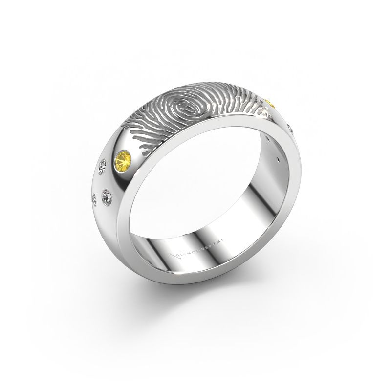 Alliance Minke 585 or blanc ±6 x 2,3 mm saphir jaune