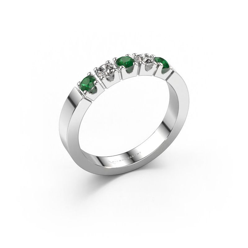 Bague Dana 5 950 platine emeraude 3 mm