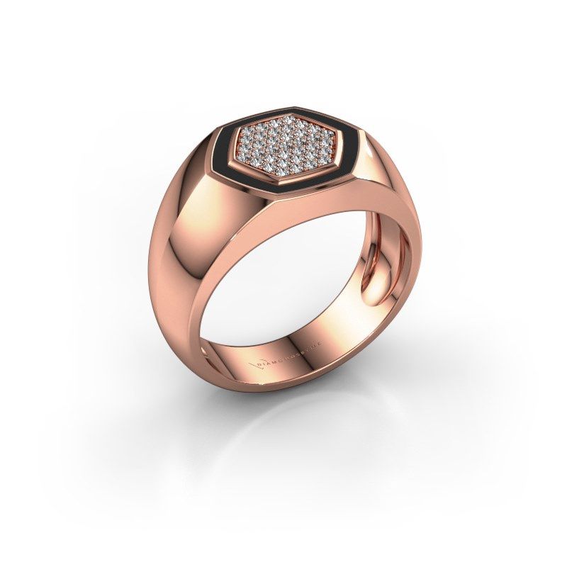 Image of Men's ring kris<br/>585 rose gold<br/>lab-grown diamond 0.248 crt