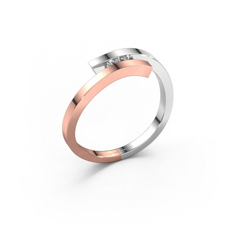 Ring Juliette 585 rose gold lab-grown diamond 0.042 crt