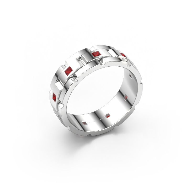 Men's ring Ricardo 2 950 platinum ruby 2 mm
