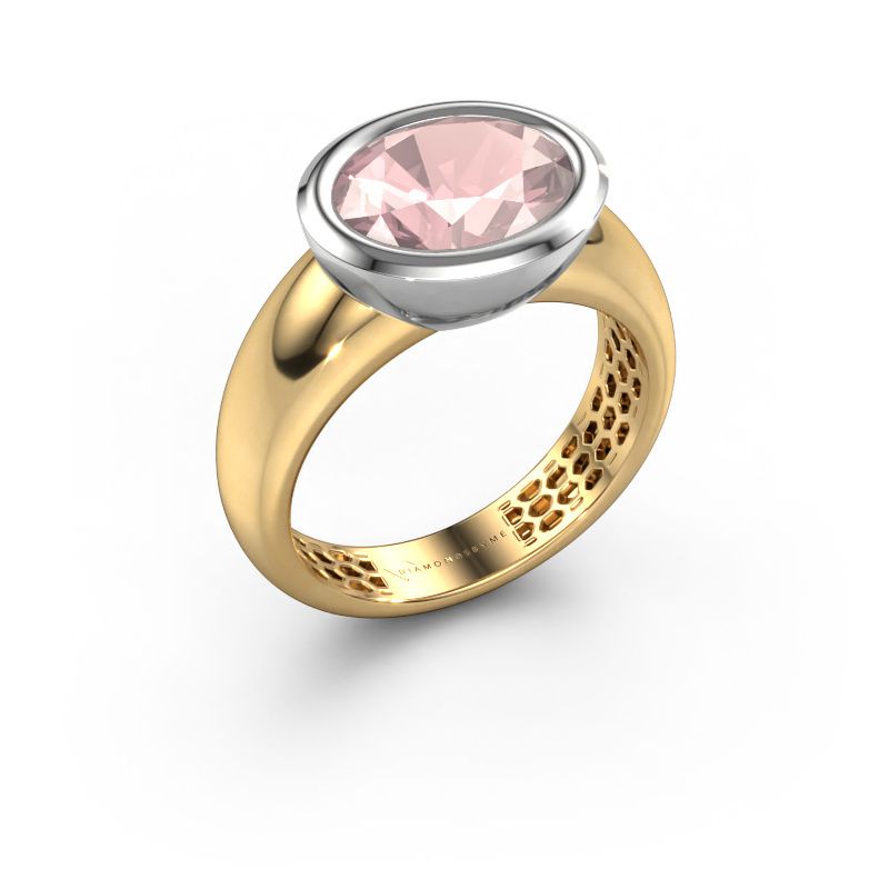 Ring Evelyne 585 gold morganite champagne 10x8 mm