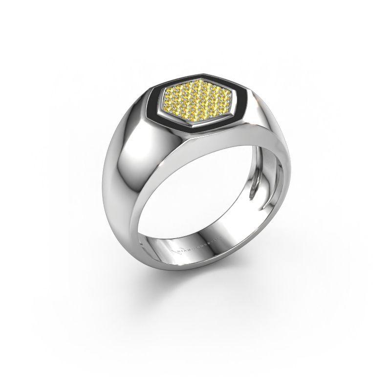 Men's ring Kris 950 platinum yellow sapphire 1.1 mm