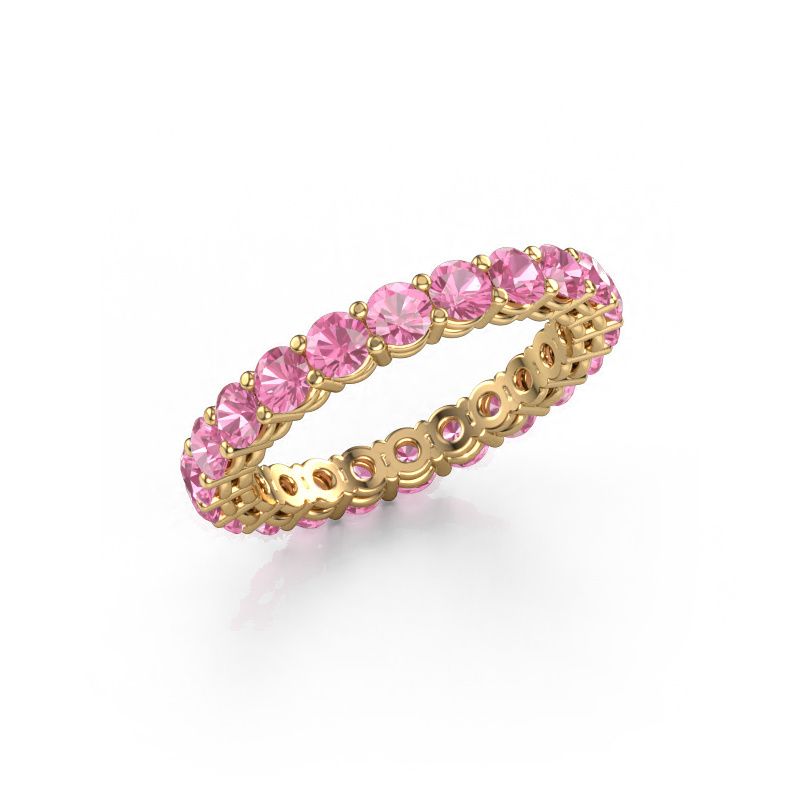 Stackable ring Michelle full 3.0 585 gold pink sapphire 3 mm