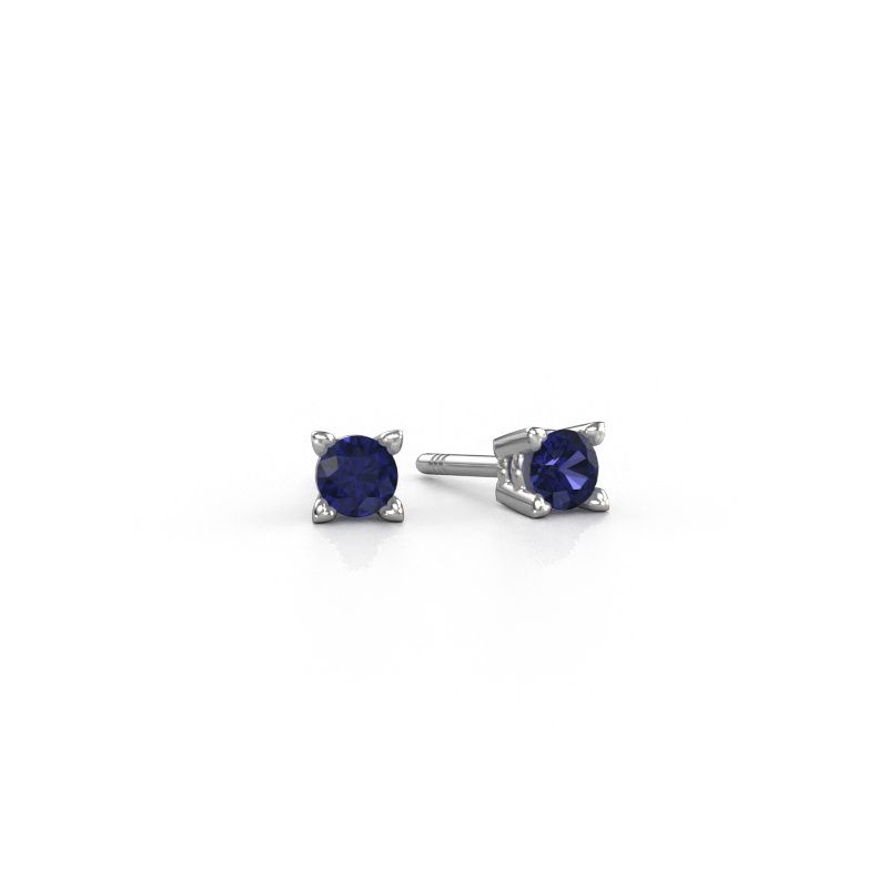 Stud earrings Cather 950 platinum sapphire 4 mm
