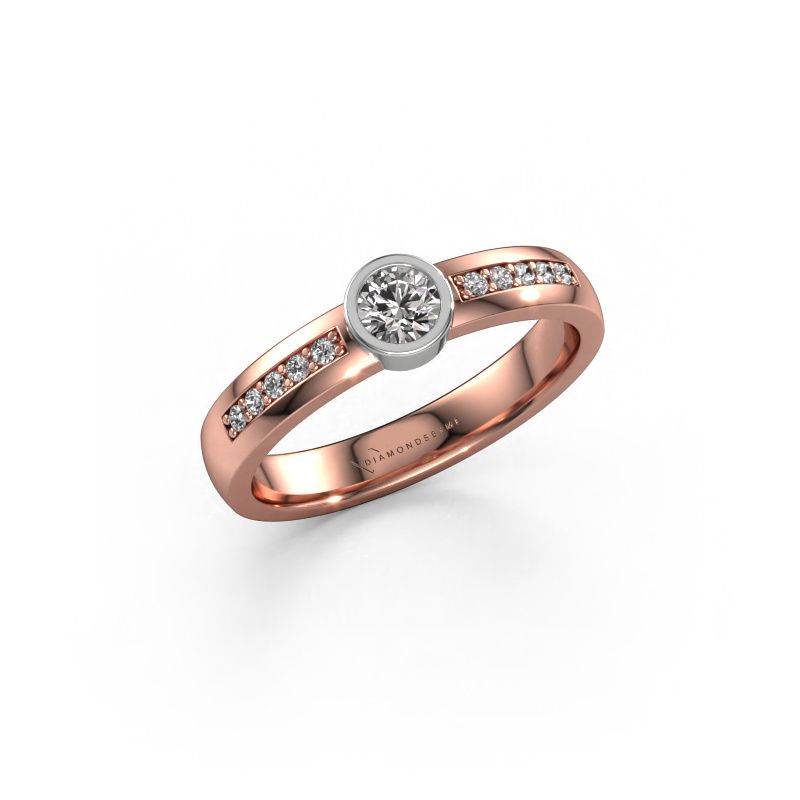 Ring Ise 2 585 rose gold diamond 0.45 crt