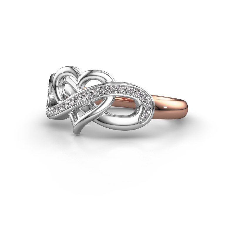 Image of Ring Yael 585 rose gold lab-grown diamond 0.147 crt