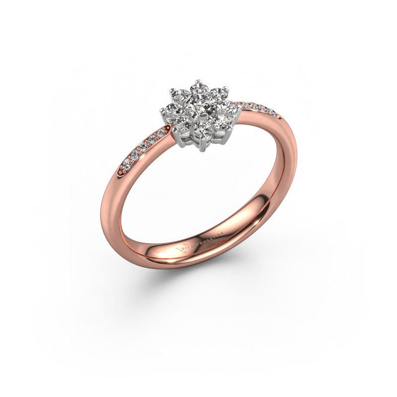 Verlobungsring Camille 2 585 Roségold Diamant 0.10 crt