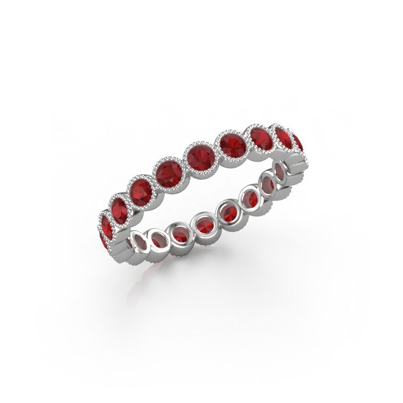 Ring Mariam 0.05 950 platina robijn 2.4 mm