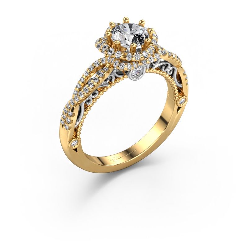 Engagement ring Lysanne 585 gold lab grown diamond 1.15 crt