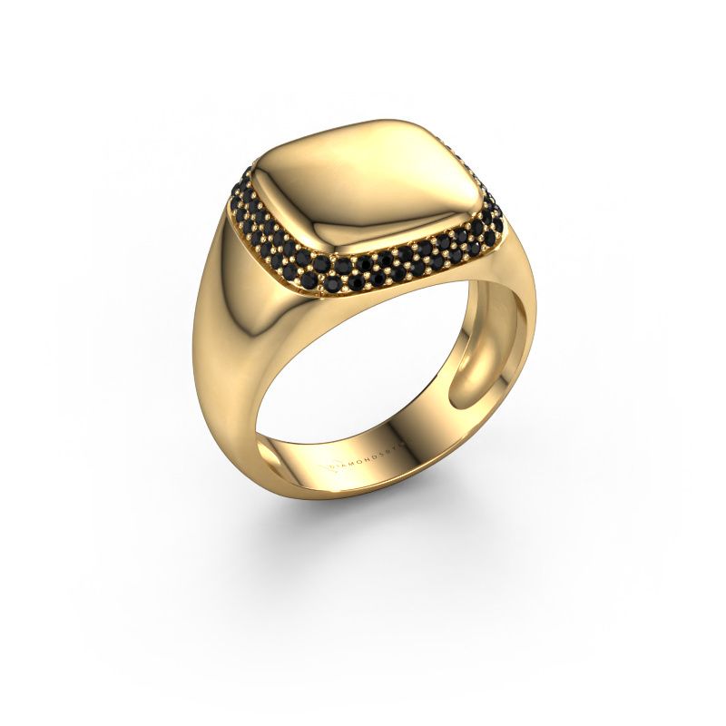 Men's ring Pascal 585 gold black diamond 0.576 crt