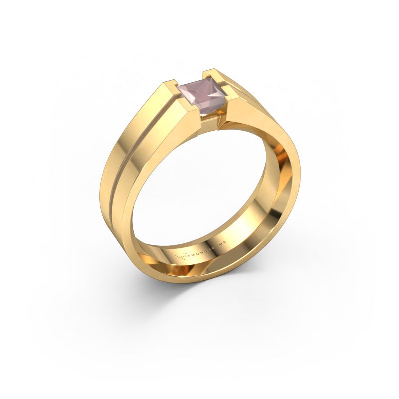 Men's ring Stefan 585 gold morganite champagne 4.5 mm